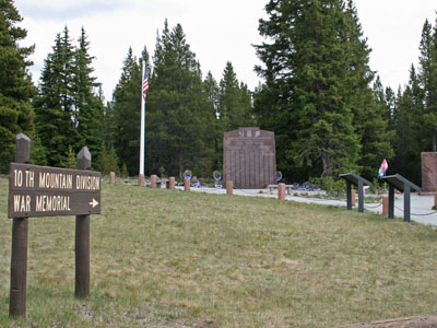 10th Mountain Division Memorial at Tennessee Pass, Colorado