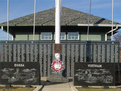 Memorial Wall in Robinson, Illinois