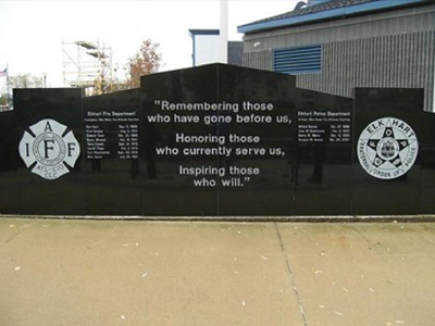Firefighters & Police Memorial in Elkhart, Indiana