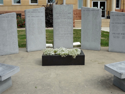Pierce County War Memorial in Ellsworth, Wisconsin