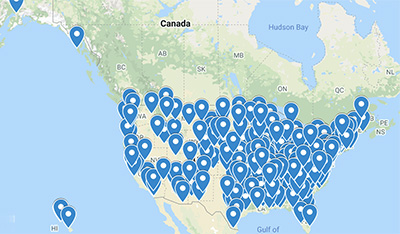 (Veterans Cemeteries map)