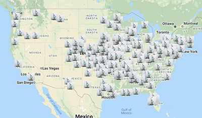 Statue of Liberties map
